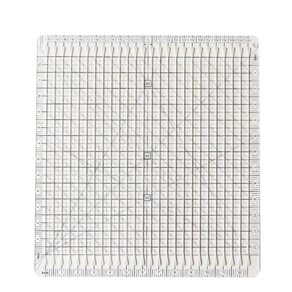 Quilting Ruler Square - 5-in-1 퀼팅 자, 아크릴 재질, 읽기
