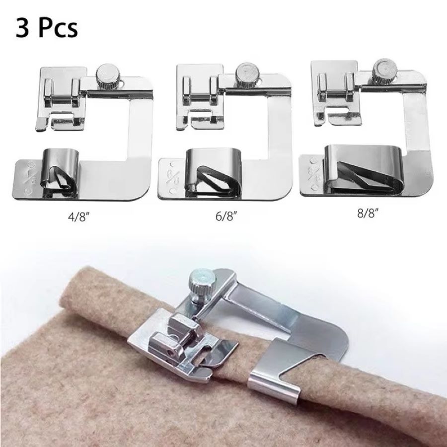 Sewing Roll - 1PCS-3PCS 13/19/25mm 가정용 재봉틀 풋 프레서