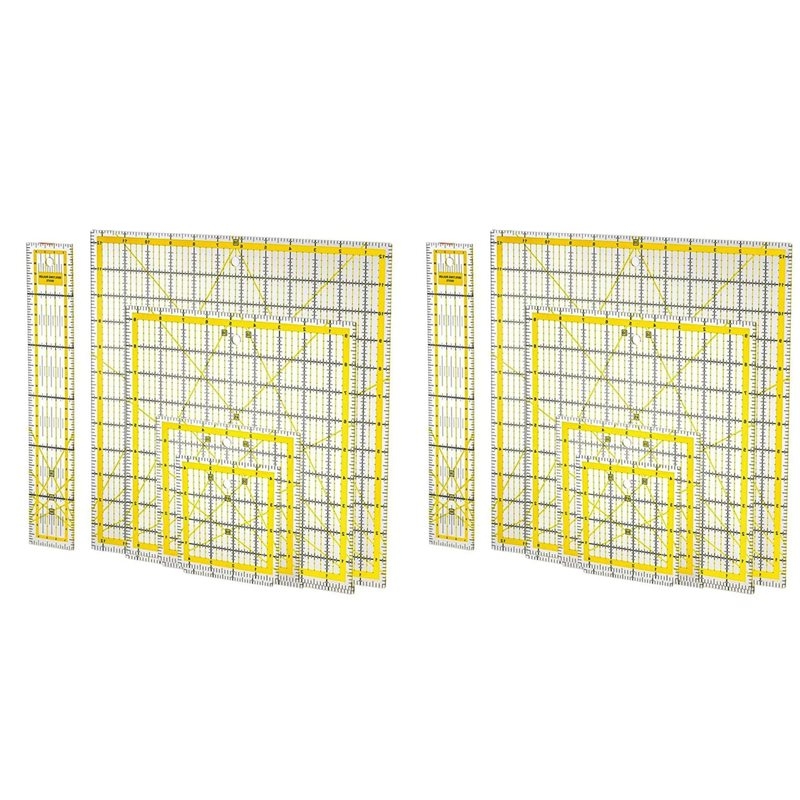 Quilting Ruler Square - 10팩 아크릴 퀼팅 자, 사각 아크릴