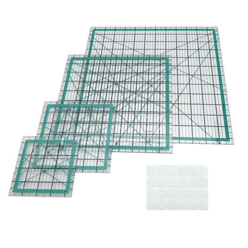 Quilting Ruler Square - AEE4-퀼팅 자, 4개의 정사각형 퀼팅 템플릿,