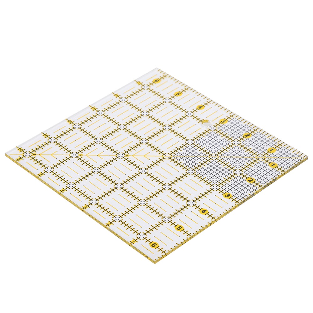 Quilting Ruler Square - 내구성이 뛰어난 6.5x6.5인치 정사각형 퀼팅 자,