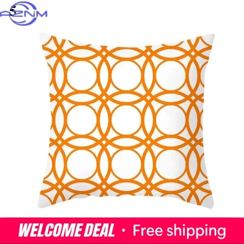 보헤미안 오렌지 추상 쿠션 커버, 미드 센추리 모던 미 - Century Textile & Sewing Supply Online Shopping 리뷰 및 가격