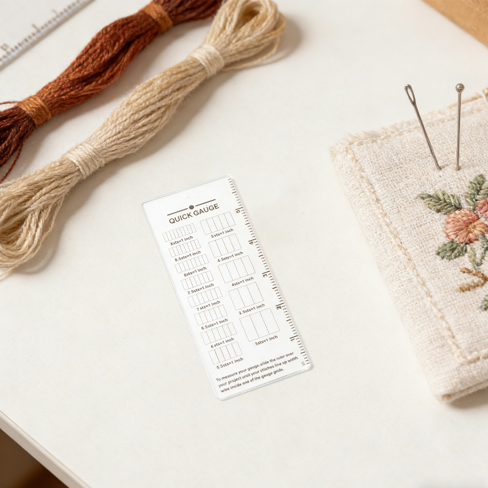 2개 세트 아크릴 투명 퀵 게이지 측정기, 스티치 행수 - Sewing Gauge Ruler 리뷰 및 가격