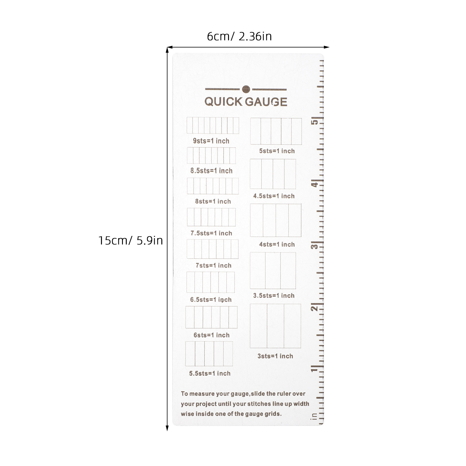 2개 세트 아크릴 투명 퀵 게이지 측정기, 스티치 행수 - Sewing Gauge Ruler 리뷰 및 가격