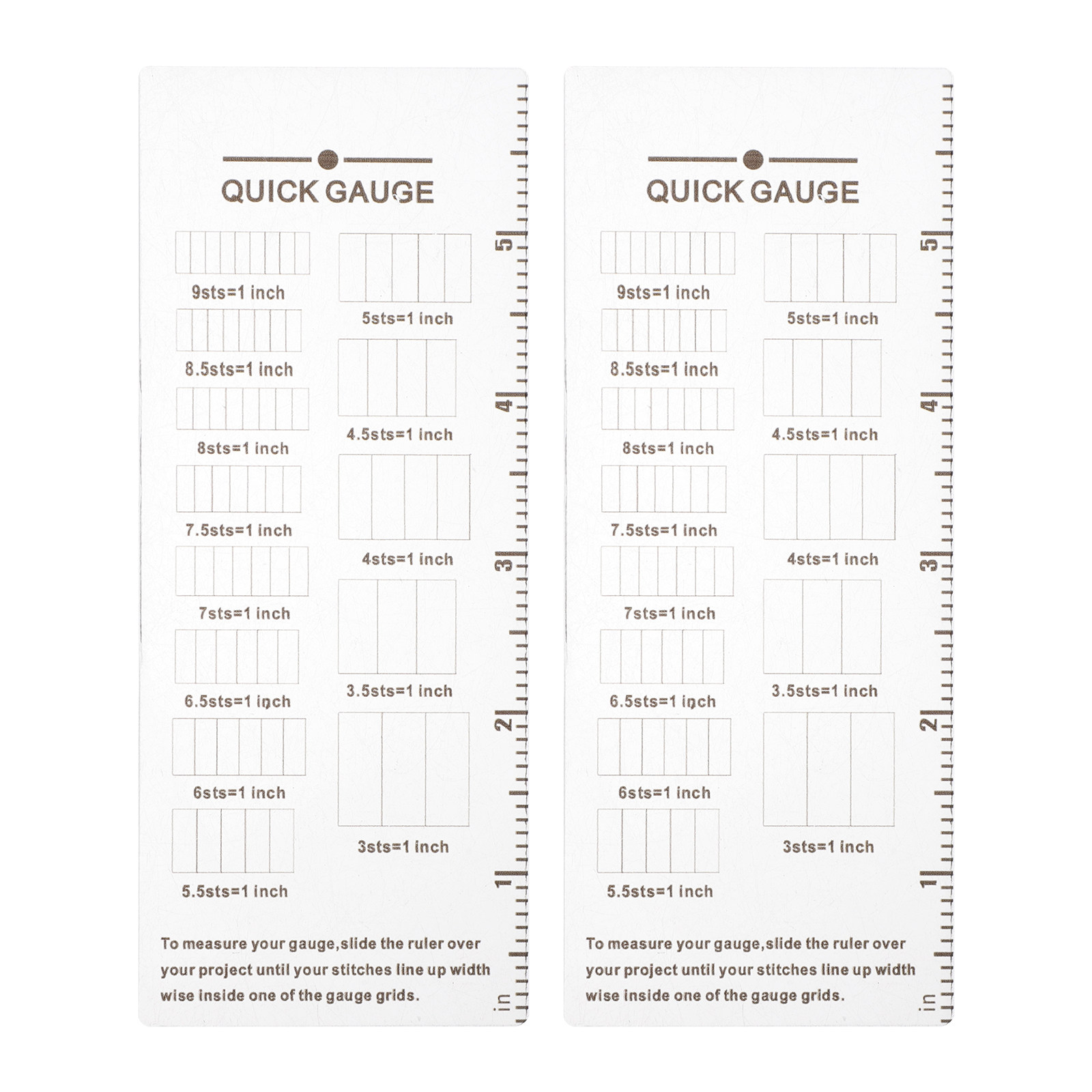2개 세트 아크릴 투명 퀵 게이지 측정기, 스티치 행수 - Sewing Gauge Ruler 리뷰 및 가격