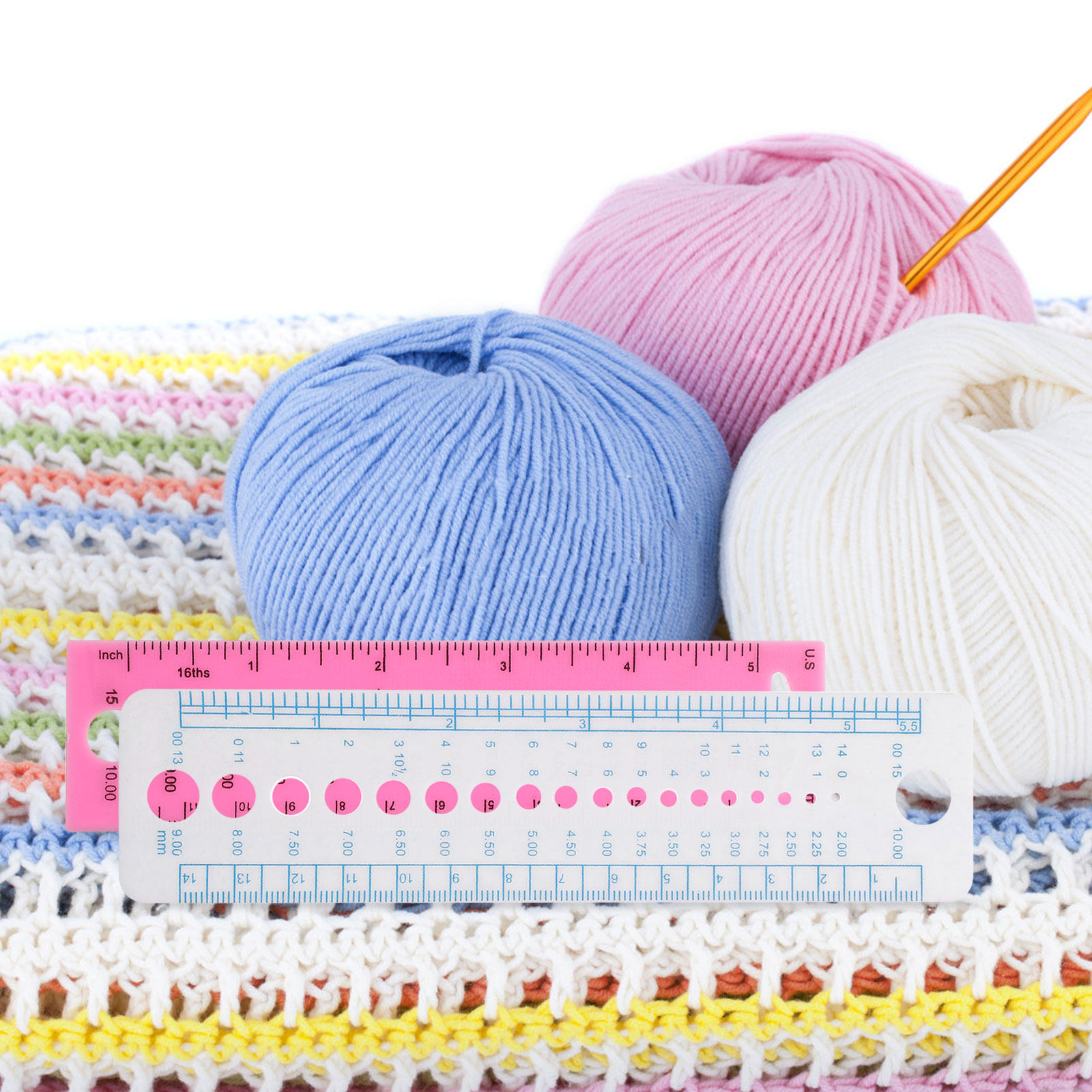 4개입 뜨개질 바늘 게이지 도구 플라스틱 측정 자 휴대 - Sewing Gauge Ruler 리뷰 및 가격