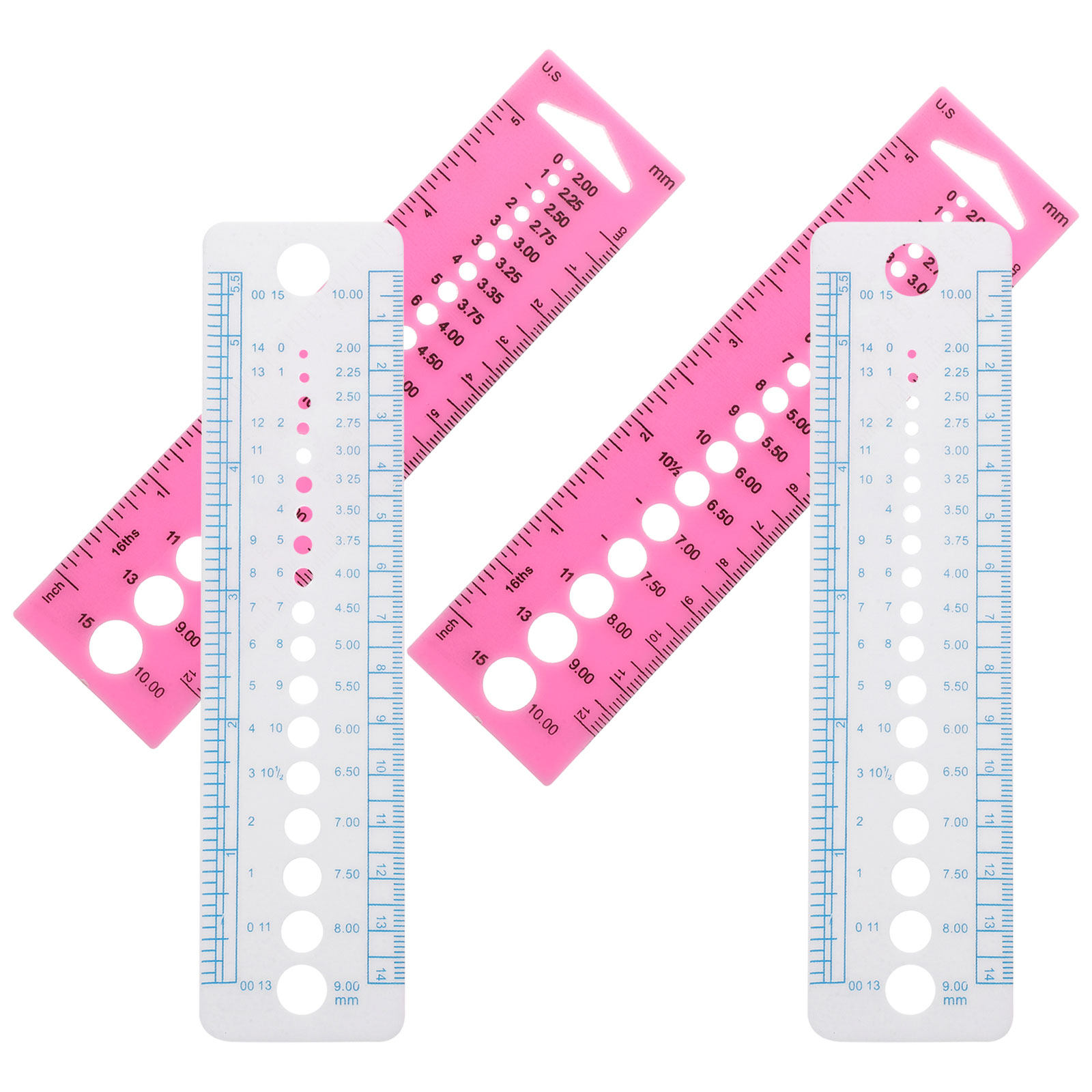 4개입 뜨개질 바늘 게이지 도구 플라스틱 측정 자 휴대 - Sewing Gauge Ruler 리뷰 및 가격