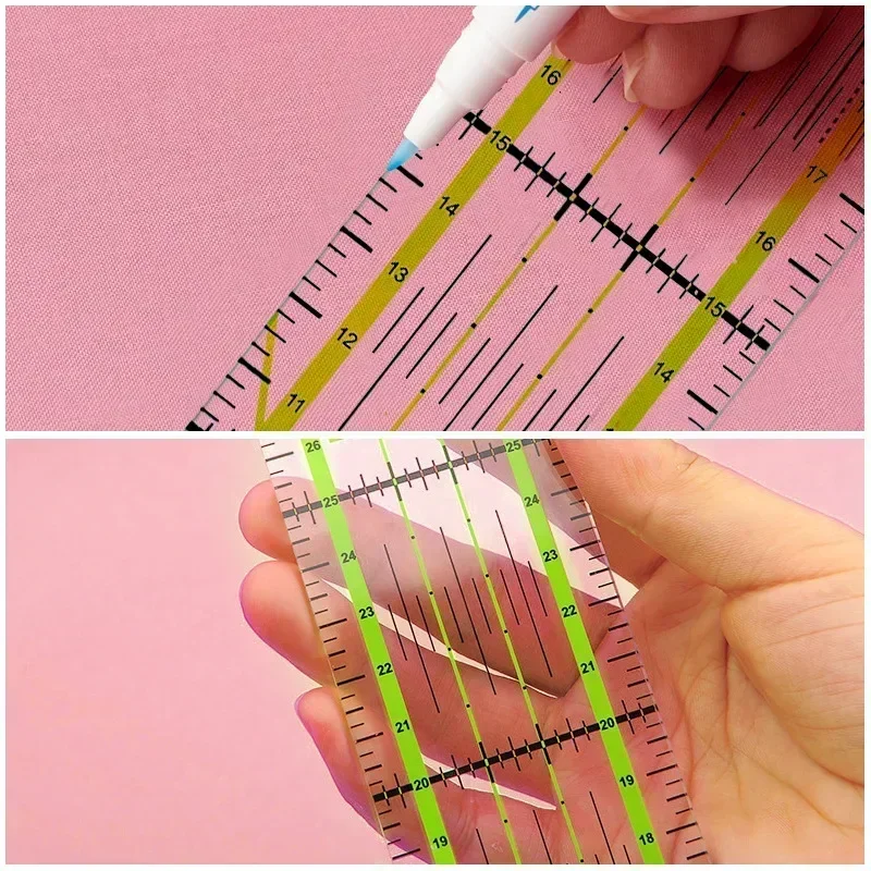 1/2pcs 15cm 퀼트 패치 워크 눈금자 패브릭 천 - Sewing Gauge Ruler 리뷰 및 가격