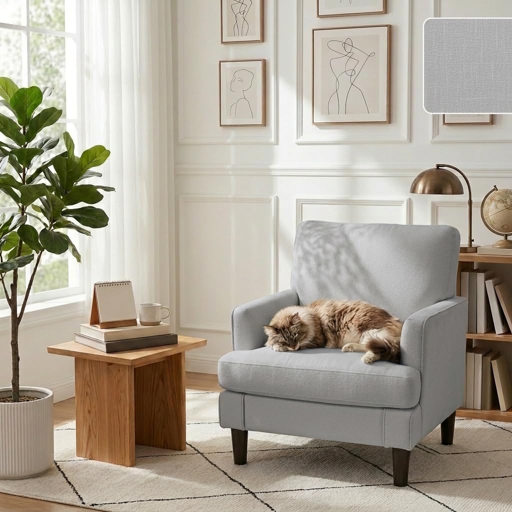 # 미드 센추리 스타일의 편안한 천 소재 암체어 세트, - Century Textile & Sewing Supply Online Shopping 리뷰 및 가격