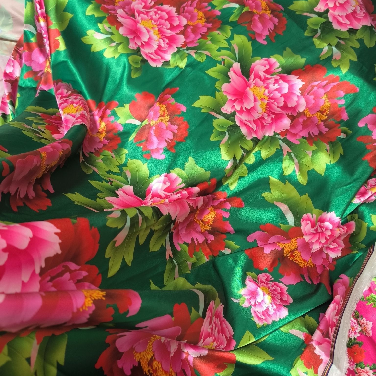 꽃무늬 아세테이트 새틴 원단 실키 스무스 미터 단위 판 - Sewing By 리뷰 및 가격