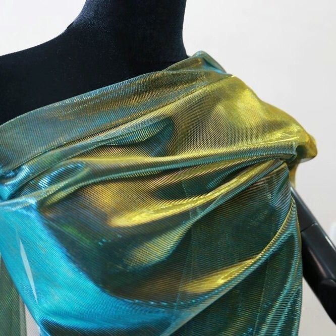 메탈릭 글리터 메쉬 튤 원단 얇은 시스루 테크니컬 세미 - Sewing Technical Fabrics 리뷰 및 가격