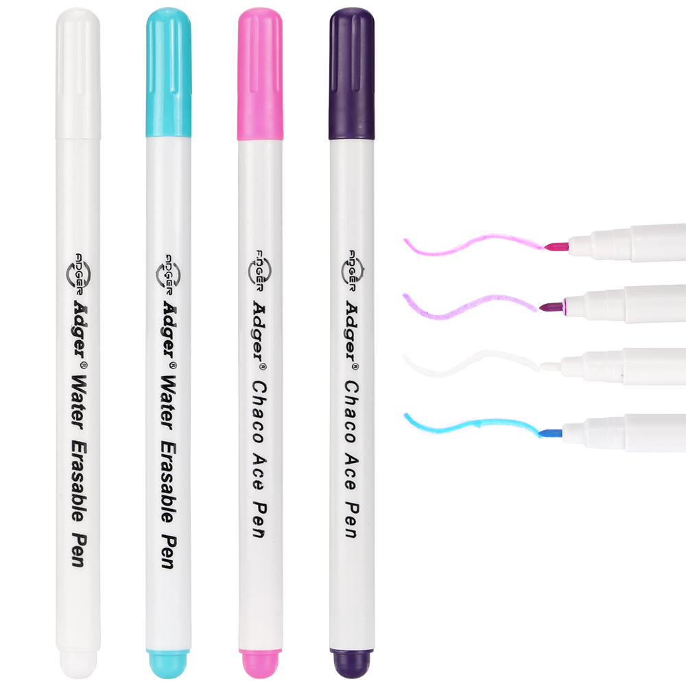 4가지 색상의 퀼팅 스티치 마커, 물로 지울 수 있는  - Fabric Marking Pen 리뷰 및 가격